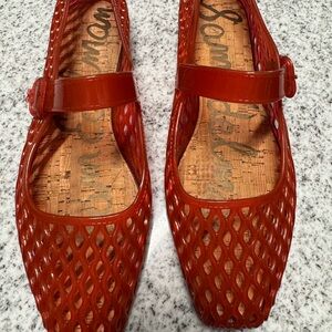 Sam Edelman Red Mesh Jelly Flats